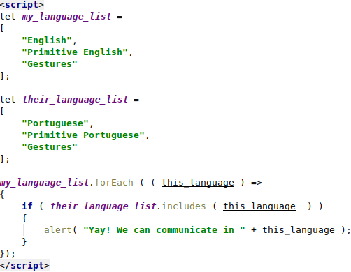 Java Script Programing Languages Example